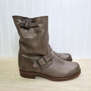 Frye Veronica Short Leather‎ Boots Women's Brown Size 8 B